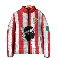 Italy Sardinia Padded Jacket Moor's Head With Coat Of Arms - Wonder Print Shop