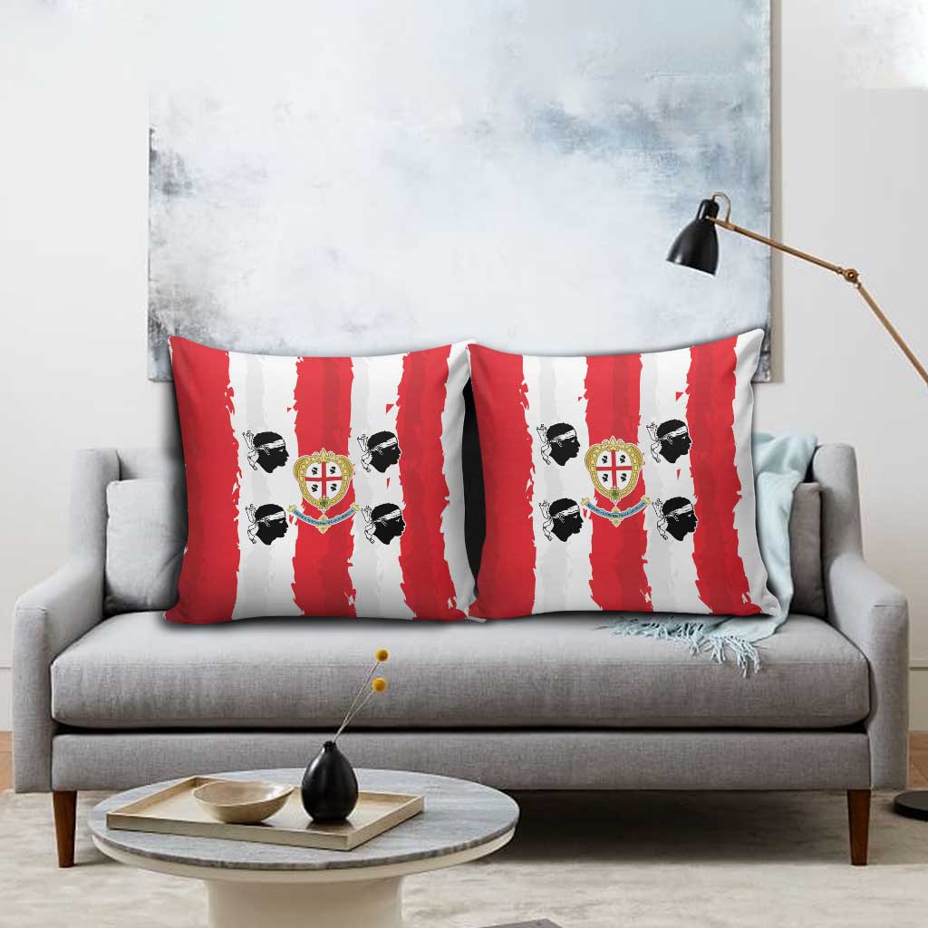 Italy Sardinia Pillow Cover Moor's Head With Coat Of Arms - Wonder Print Shop