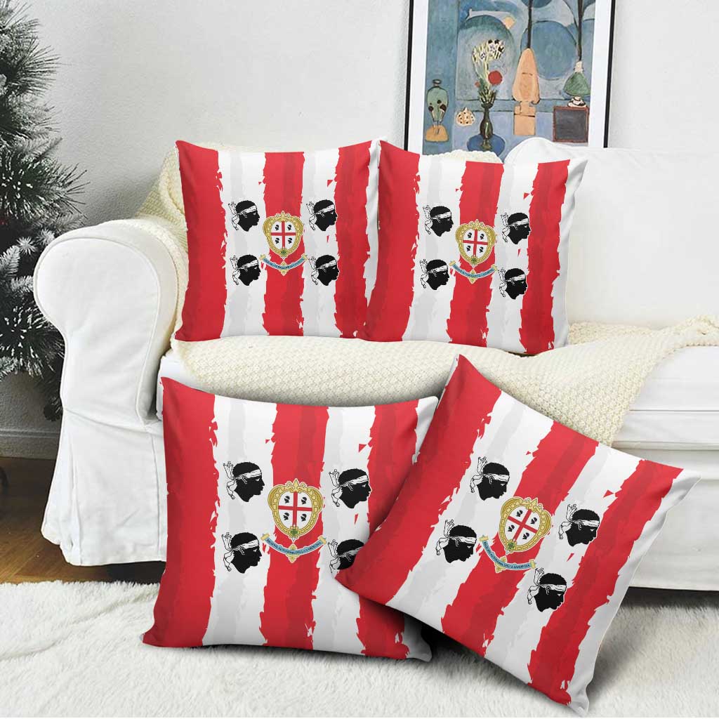 Italy Sardinia Pillow Cover Moor's Head With Coat Of Arms - Wonder Print Shop