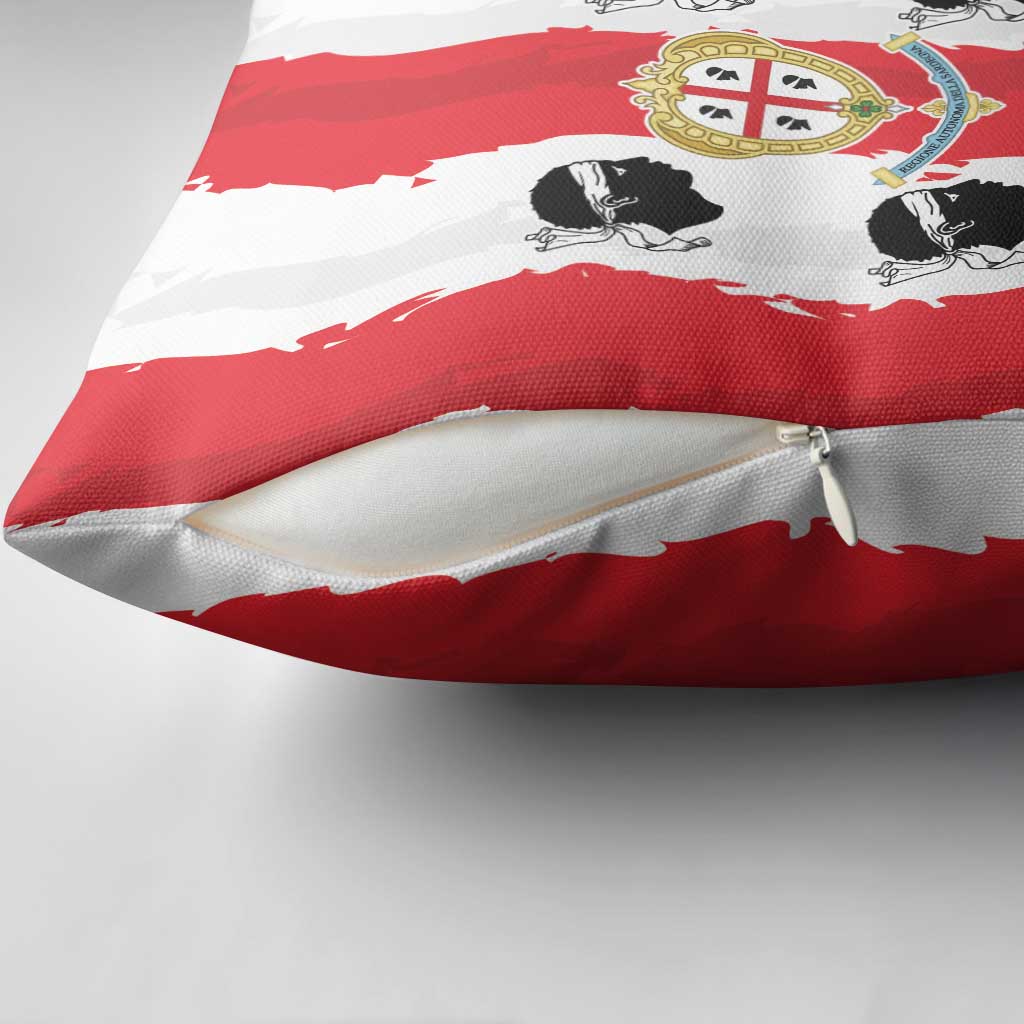 Italy Sardinia Pillow Cover Moor's Head With Coat Of Arms - Wonder Print Shop