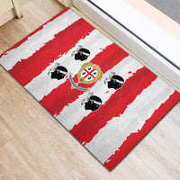 Italy Sardinia Rubber Doormat Moor's Head With Coat Of Arms - Wonder Print Shop