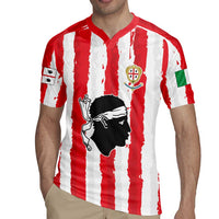 Italy Sardinia Rugby Jersey Moor's Head With Coat Of Arms LT19