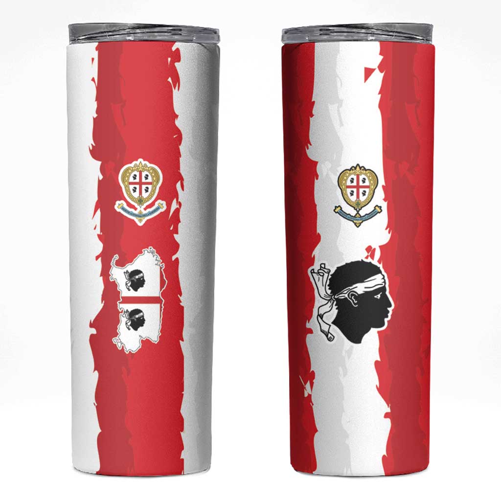 Italy Sardinia Skinny Tumbler Moor's Head With Coat Of Arms - Wonder Print Shop