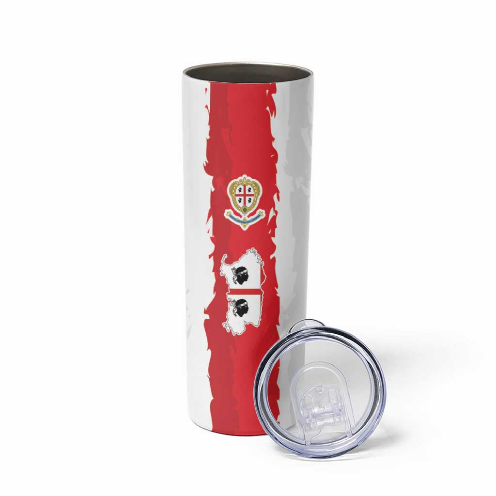 Italy Sardinia Skinny Tumbler Moor's Head With Coat Of Arms - Wonder Print Shop