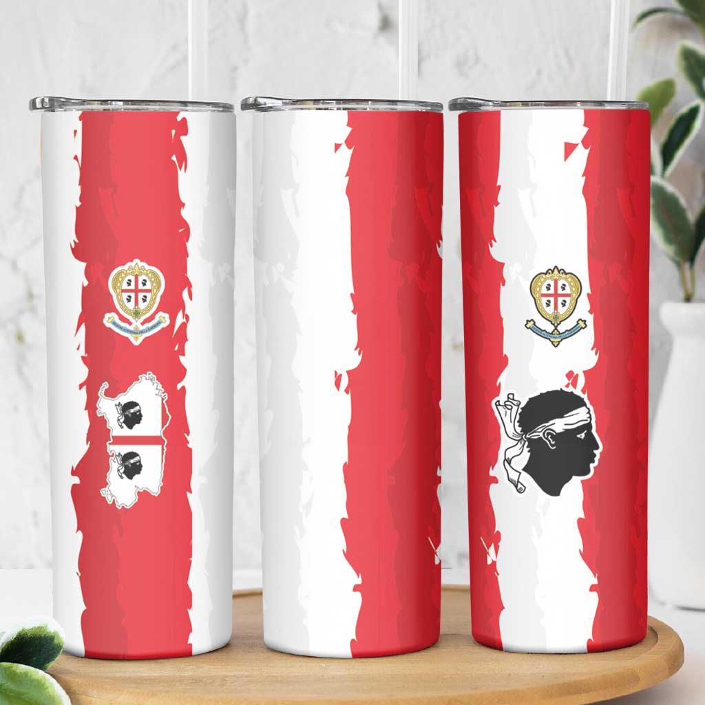Italy Sardinia Skinny Tumbler Moor's Head With Coat Of Arms - Wonder Print Shop