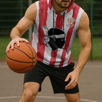 Italy Sardinia Sleeveless Hoodie Moor's Head With Coat Of Arms - Wonder Print Shop