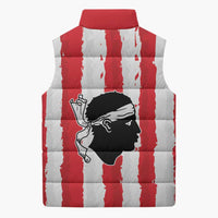 Italy Sardinia Sleeveless Puffer Jacket Moor's Head With Coat Of Arms - Wonder Print Shop