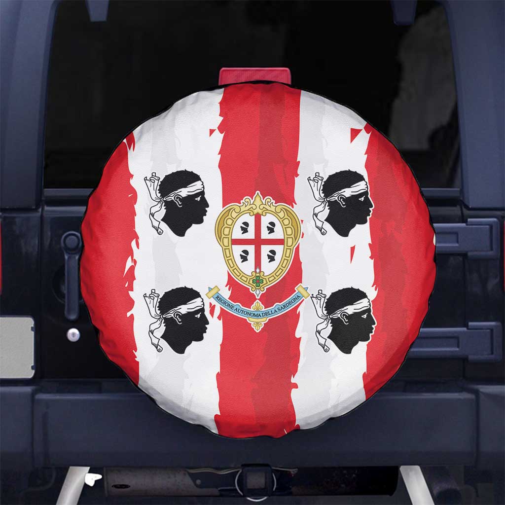 Italy Sardinia Spare Tire Cover Moor's Head With Coat Of Arms - Wonder Print Shop