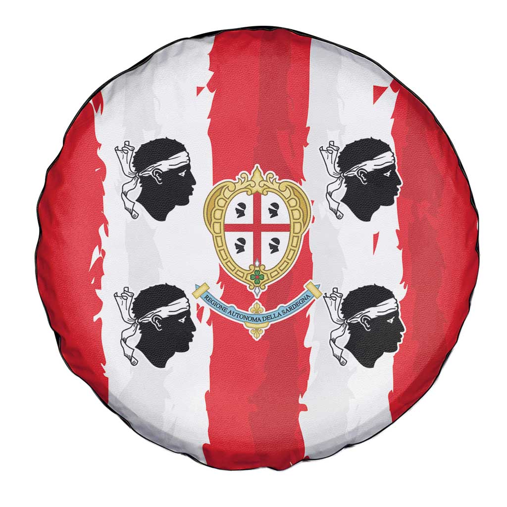 Italy Sardinia Spare Tire Cover Moor's Head With Coat Of Arms - Wonder Print Shop