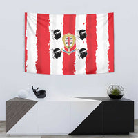 Italy Sardinia Tapestry Moor's Head With Coat Of Arms - Wonder Print Shop