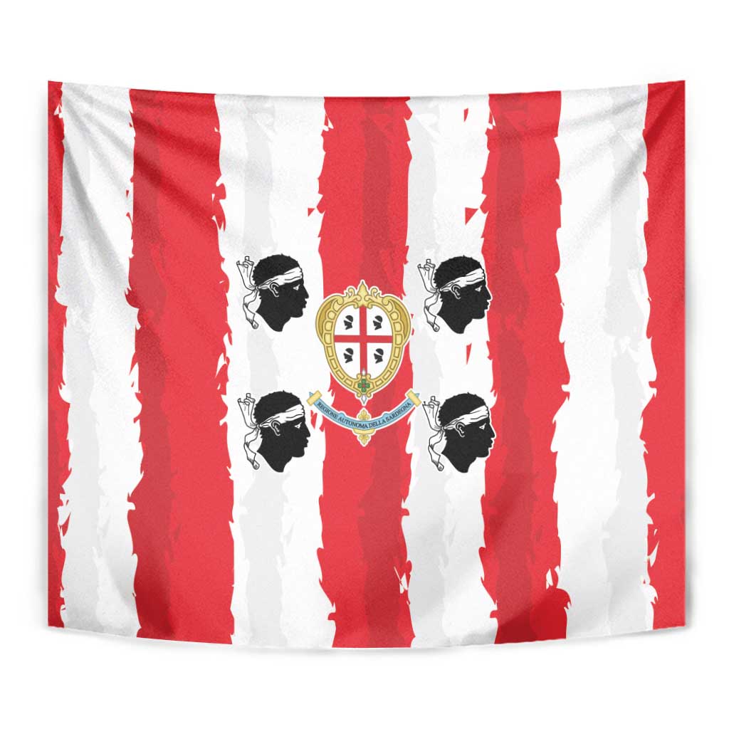 Italy Sardinia Tapestry Moor's Head With Coat Of Arms - Wonder Print Shop