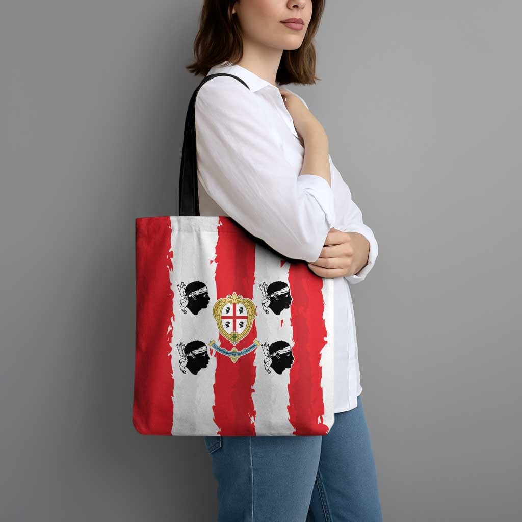 Italy Sardinia Tote Bag Moor's Head With Coat Of Arms - Wonder Print Shop