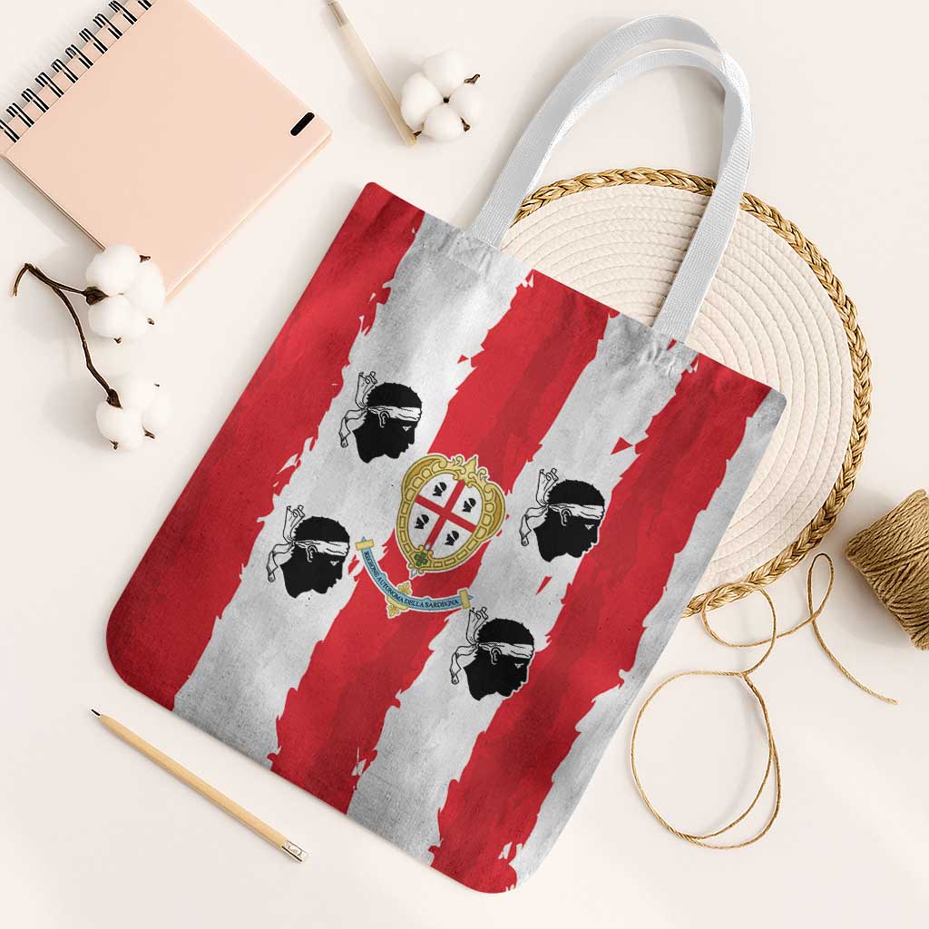 Italy Sardinia Tote Bag Moor's Head With Coat Of Arms - Wonder Print Shop
