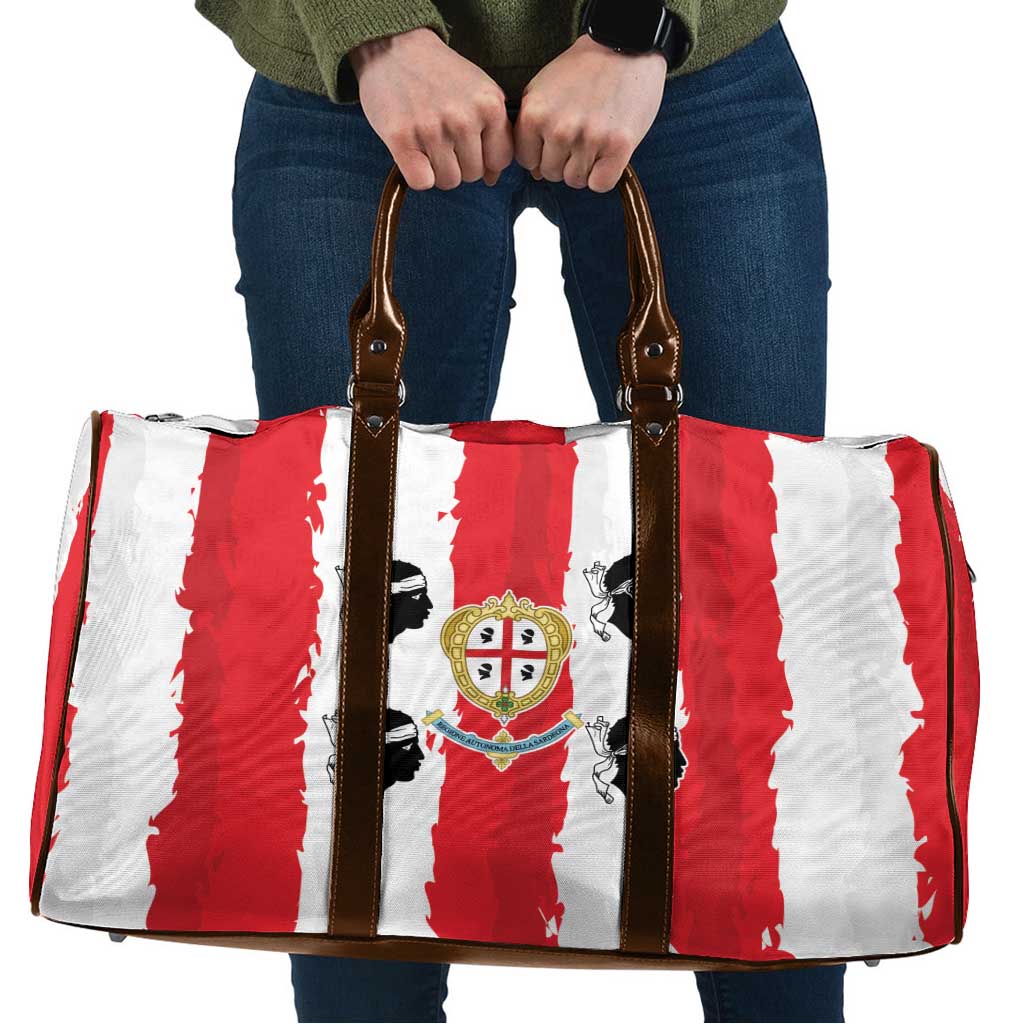 Italy Sardinia Travel Bag Moor's Head With Coat Of Arms - Wonder Print Shop