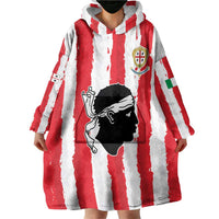 Italy Sardinia Wearable Blanket Hoodie Moor's Head With Coat Of Arms LT19