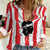Italy Sardinia Women Casual Shirt Moor's Head With Coat Of Arms LT19