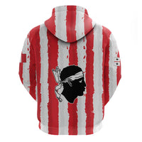 Italy Sardinia Zip Hoodie Moor's Head With Coat Of Arms LT19