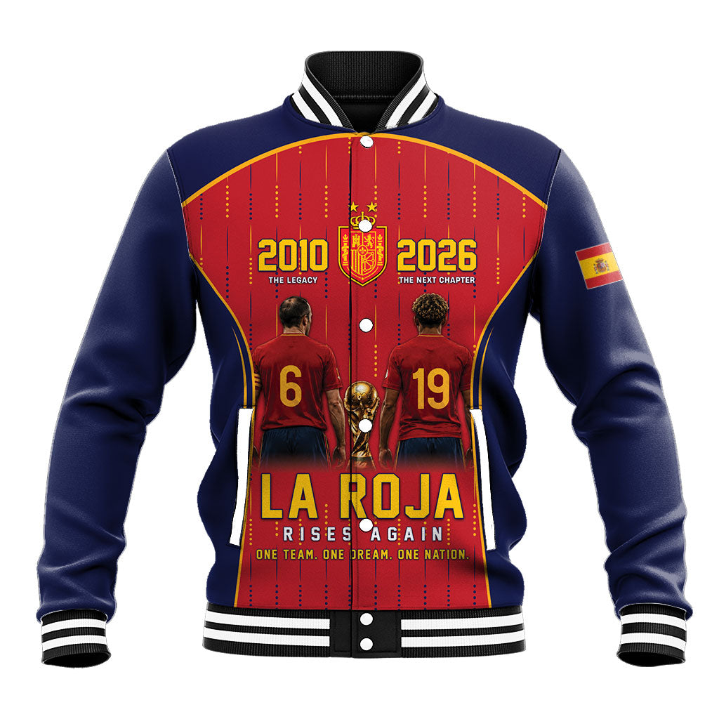 Custom Spain La Roja Football Baseball Jacket 2010 Legacy 2026 Next Chapter