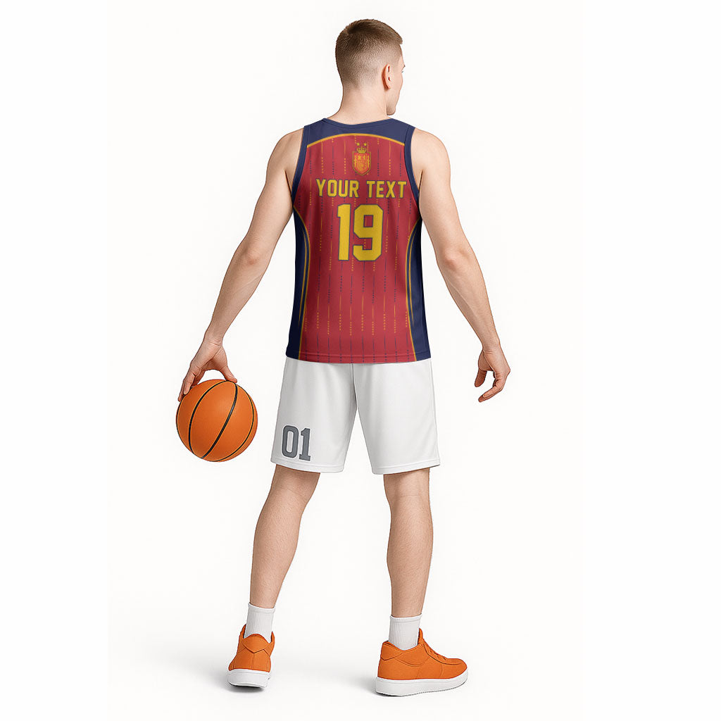 Custom Spain La Roja Football Basketball Jersey 2010 Legacy 2026 Next Chapter