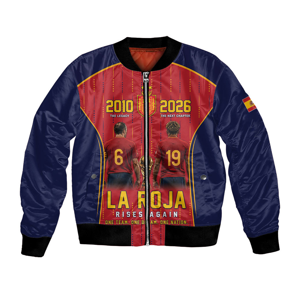 Custom Spain La Roja Football Bomber Jacket 2010 Legacy 2026 Next Chapter