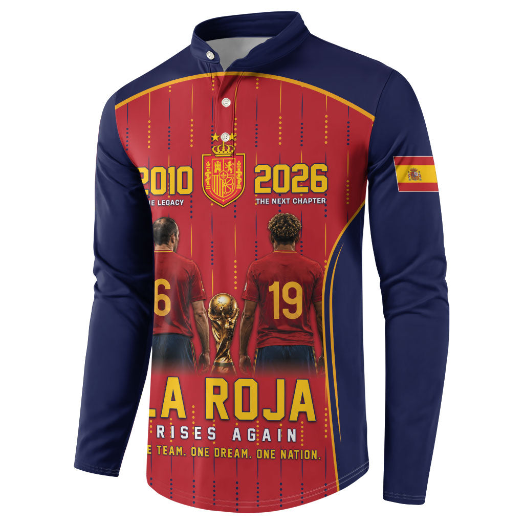 Custom Spain La Roja Football Button Sweatshirt 2010 Legacy 2026 Next Chapter