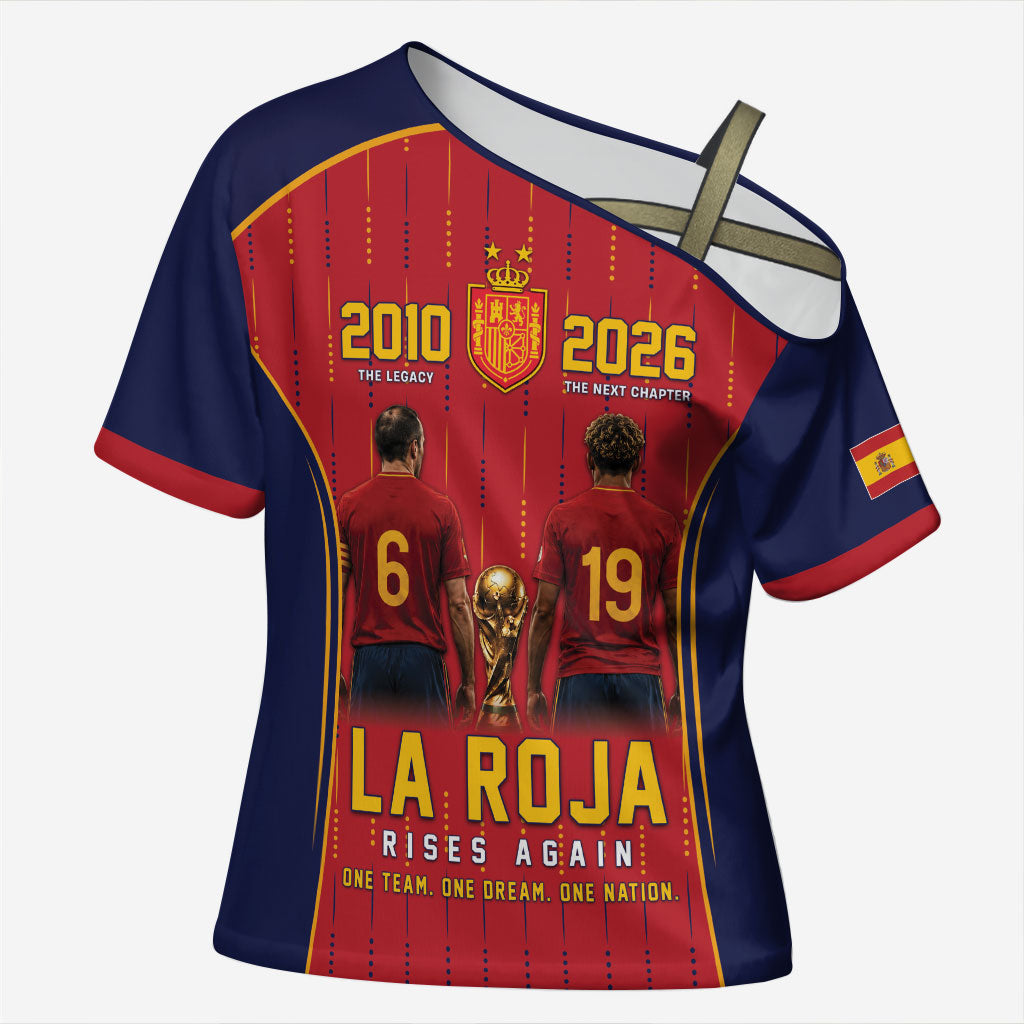 Custom Spain La Roja Football Cross Shoulder Shirt 2010 Legacy 2026 Next Chapter