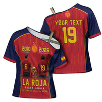 Custom Spain La Roja Football Cross Shoulder Shirt 2010 Legacy 2026 Next Chapter