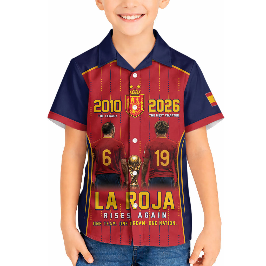 Custom Spain La Roja Football Hawaiian Shirt 2010 Legacy 2026 Next Chapter