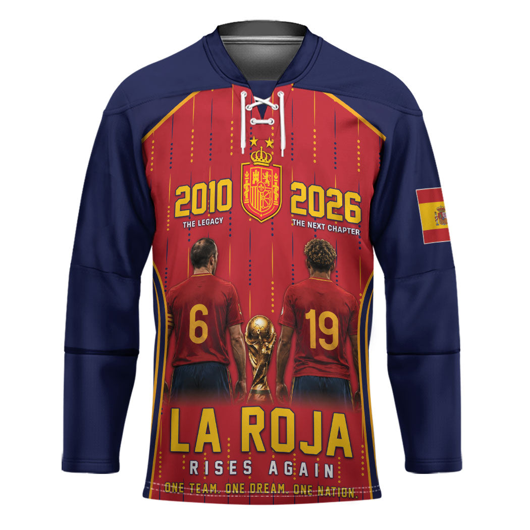 Custom Spain La Roja Football Hockey Jersey 2010 Legacy 2026 Next Chapter