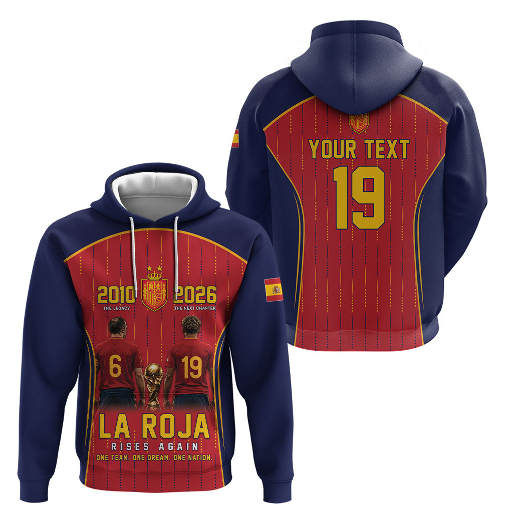 Custom Spain La Roja Football Hoodie 2010 Legacy 2026 Next Chapter