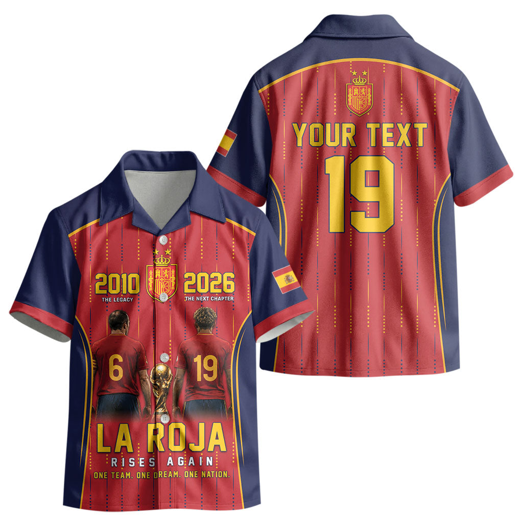 Custom Spain La Roja Football Kid Hawaiian Shirt 2010 Legacy 2026 Next Chapter