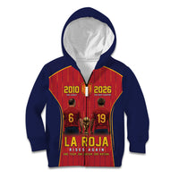 Custom Spain La Roja Football Kid Hoodie 2010 Legacy 2026 Next Chapter