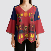 Custom Spain La Roja Football Kimono Sleeve Blouse 2010 Legacy 2026 Next Chapter
