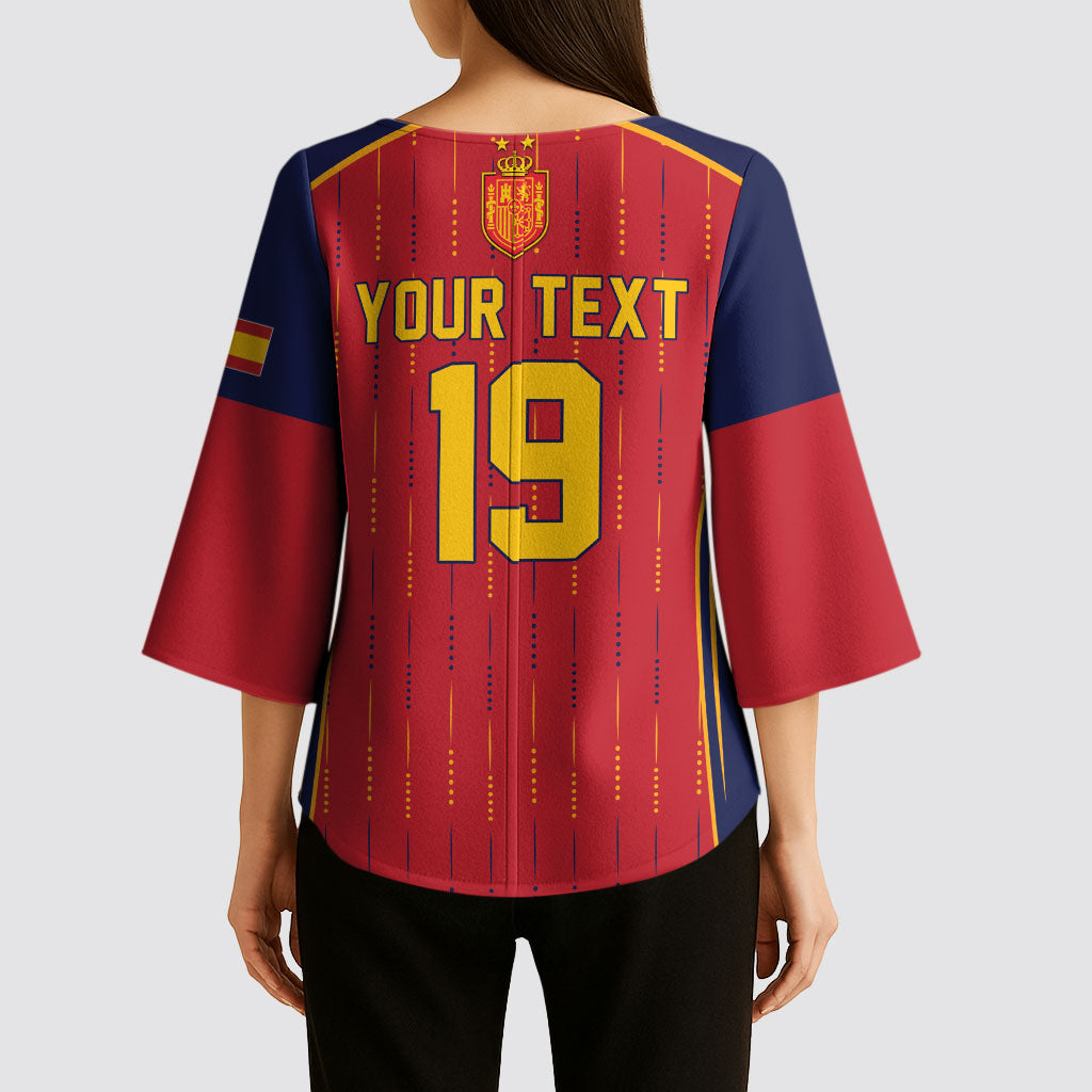 Custom Spain La Roja Football Kimono Sleeve Blouse 2010 Legacy 2026 Next Chapter