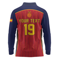 Custom Spain La Roja Football Long Sleeve Polo Shirt 2010 Legacy 2026 Next Chapter