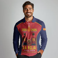 Custom Spain La Roja Football Long Sleeve Polo Shirt 2010 Legacy 2026 Next Chapter