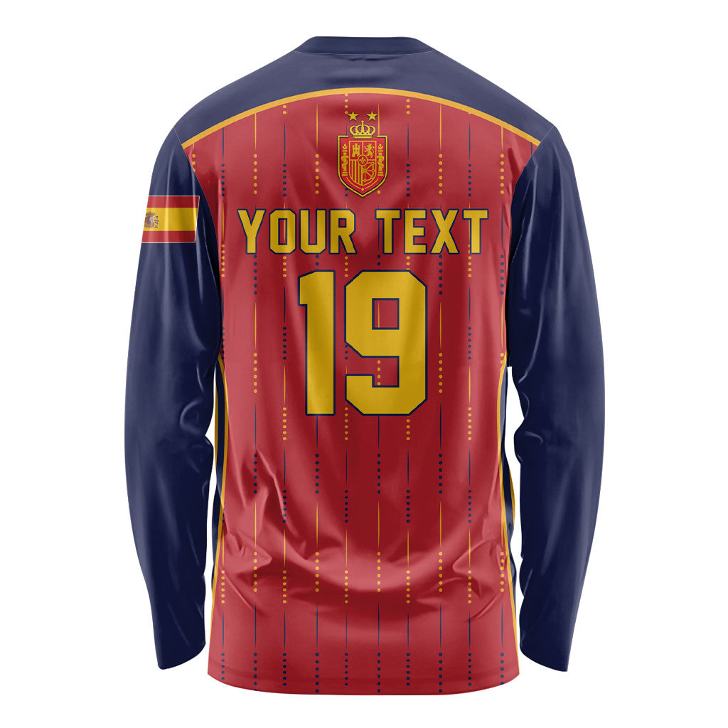 Custom Spain La Roja Football Long Sleeve Shirt 2010 Legacy 2026 Next Chapter