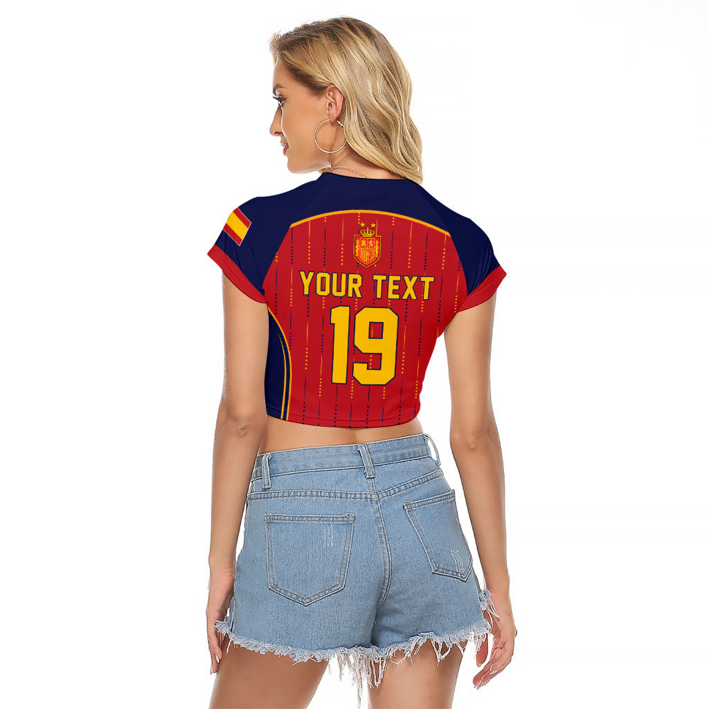 Custom Spain La Roja Football Raglan Cropped T Shirt 2010 Legacy 2026 Next Chapter