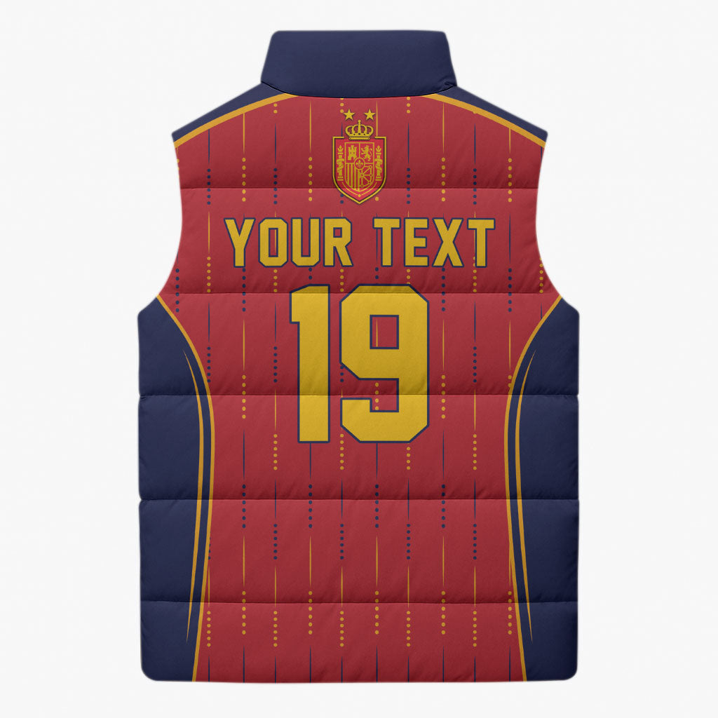 Custom Spain La Roja Football Sleeveless Puffer Jacket 2010 Legacy 2026 Next Chapter