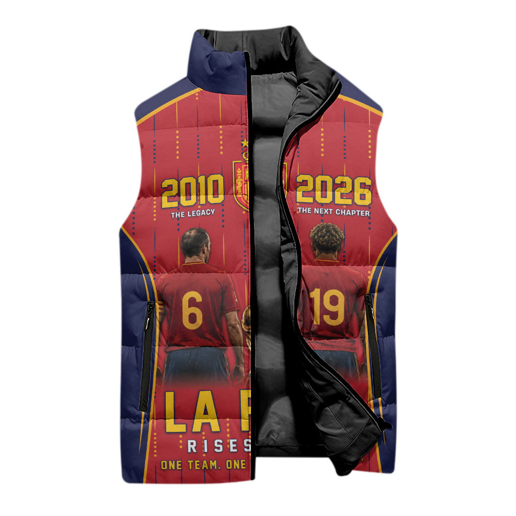 Custom Spain La Roja Football Sleeveless Puffer Jacket 2010 Legacy 2026 Next Chapter