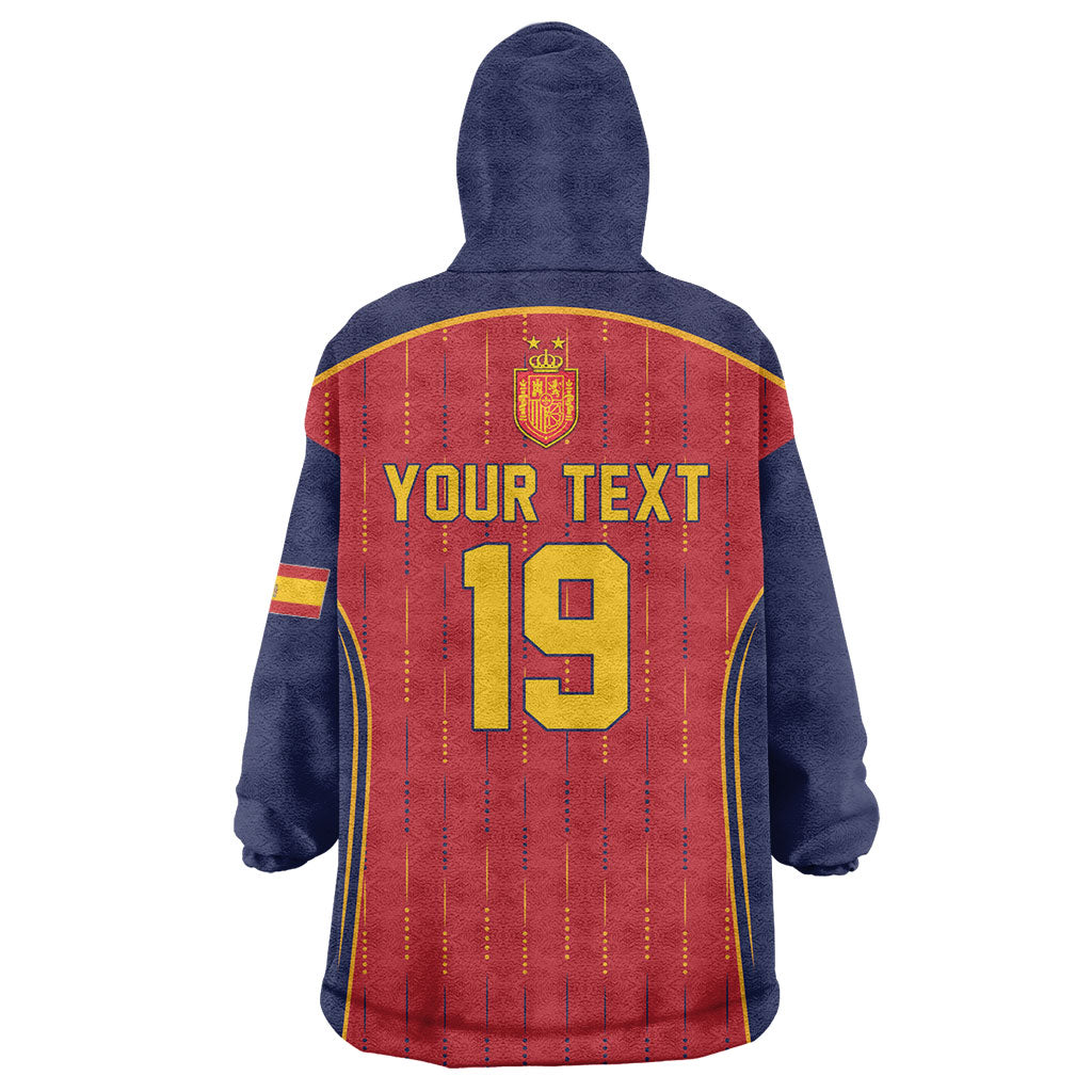 Custom Spain La Roja Football Wearable Blanket Hoodie 2010 Legacy 2026 Next Chapter