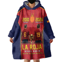 Custom Spain La Roja Football Wearable Blanket Hoodie 2010 Legacy 2026 Next Chapter