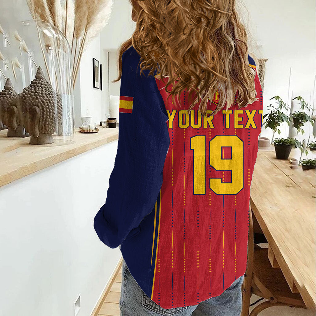 Custom Spain La Roja Football Women Casual Shirt 2010 Legacy 2026 Next Chapter