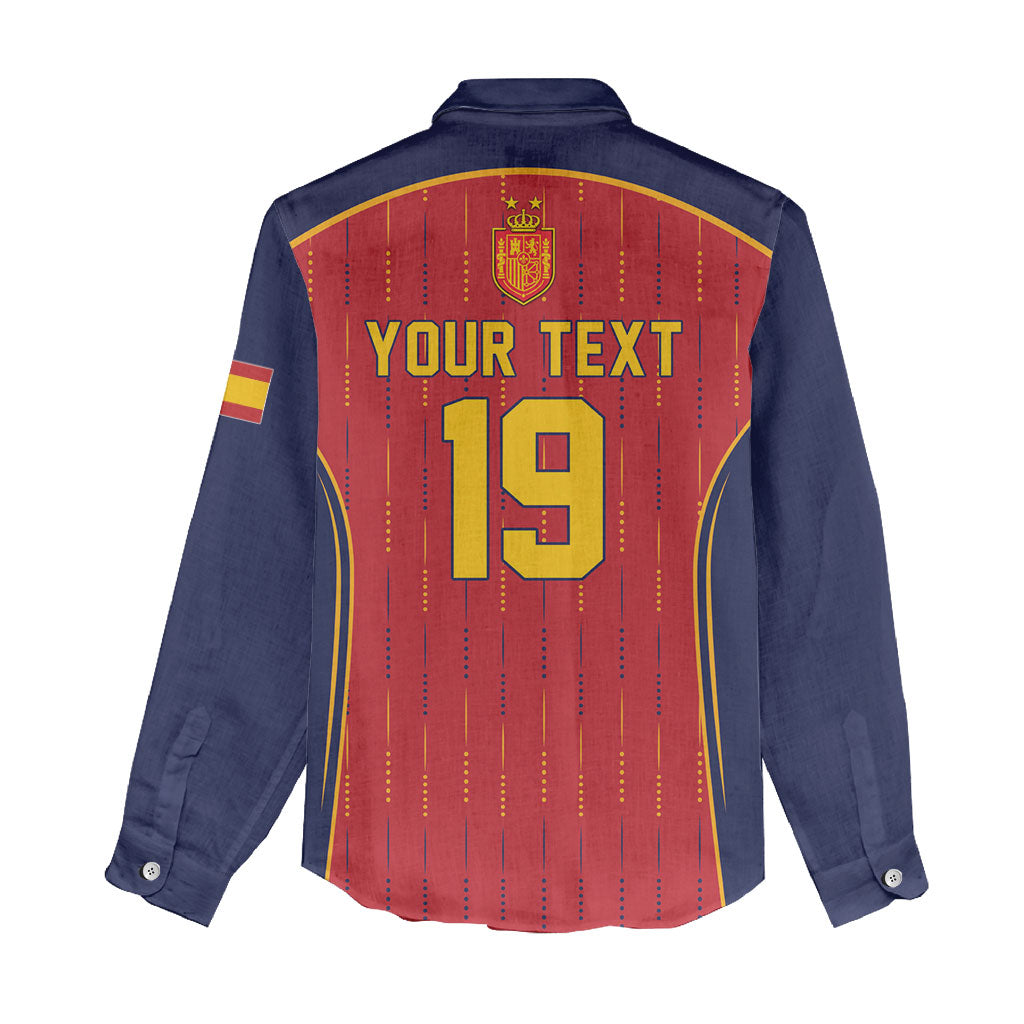 Custom Spain La Roja Football Women Casual Shirt 2010 Legacy 2026 Next Chapter