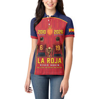 Custom Spain La Roja Football Women Polo Shirt 2010 Legacy 2026 Next Chapter