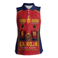 Custom Spain La Roja Football Women Sleeveless Polo Shirt 2010 Legacy 2026 Next Chapter