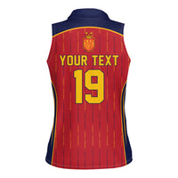 Custom Spain La Roja Football Women Sleeveless Polo Shirt 2010 Legacy 2026 Next Chapter