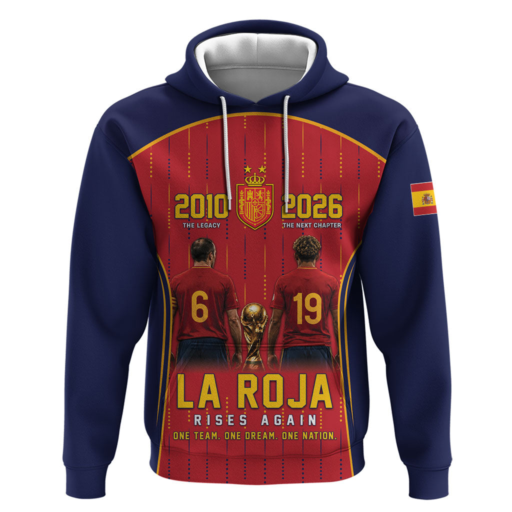 Custom Spain La Roja Football Zip Hoodie 2010 Legacy 2026 Next Chapter