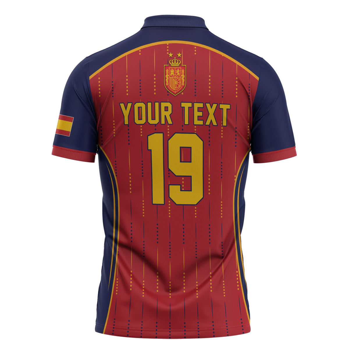 Custom Spain La Roja Football Zipper Polo Shirt 2010 Legacy 2026 Next Chapter