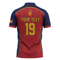Custom Spain La Roja Football Zipper Polo Shirt 2010 Legacy 2026 Next Chapter
